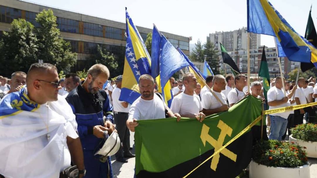 Slika uz članak: Rudari Breze i Bile odustali od protesta u Sarajevu, ostaju u neposluhu do isplate plate