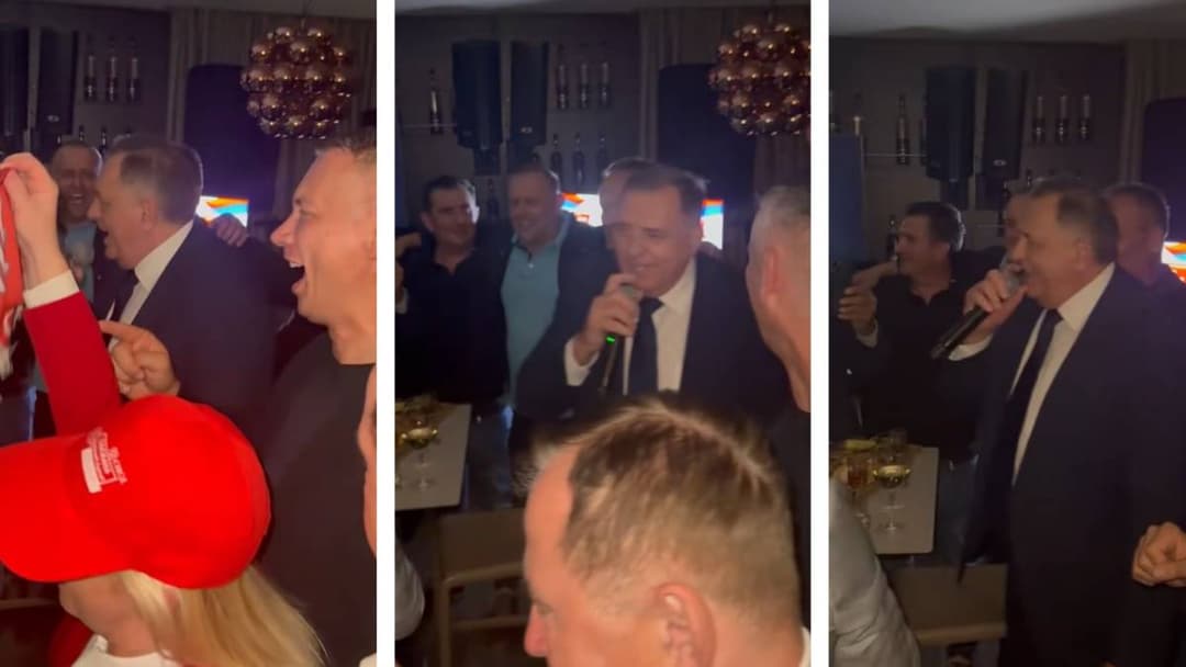 Slika uz članak: Uz hit Lepe Brene i poruku Trumpu: Dodik slavio pobjedu