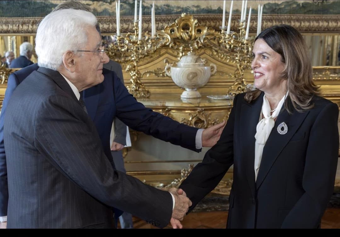 Slika uz članak: Fiona Papajorgji takohet me kreun e Gjykatës Kushtetuese të Italisë, pritet në audiencë nga Presidenti Mattarella