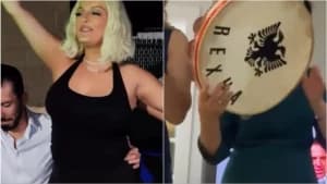 Slika uz članak: Dollarë që fluturojnë në dasmën e vëllait të Bebe Rexhës! Këngëtarja feston me tradita shqiptare në New York