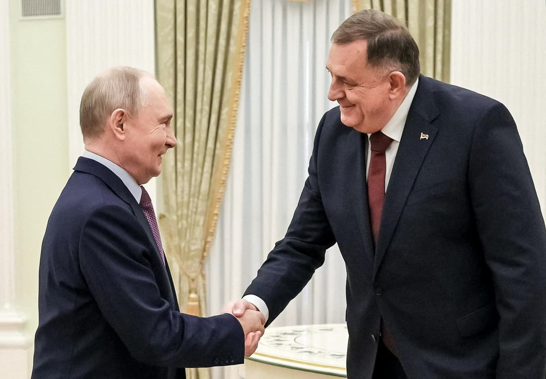Slika uz članak: Putin sprejel Dodika in pred volitvami podprl njegovo koalicijo