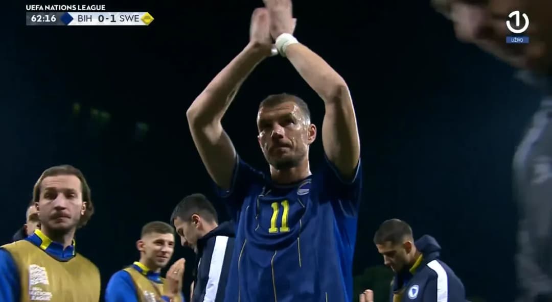 Slika uz članak: Edin Džeko završio reprezentativnu karijeru: "Hvala ti kapitenu za sve!" (VIDEO)