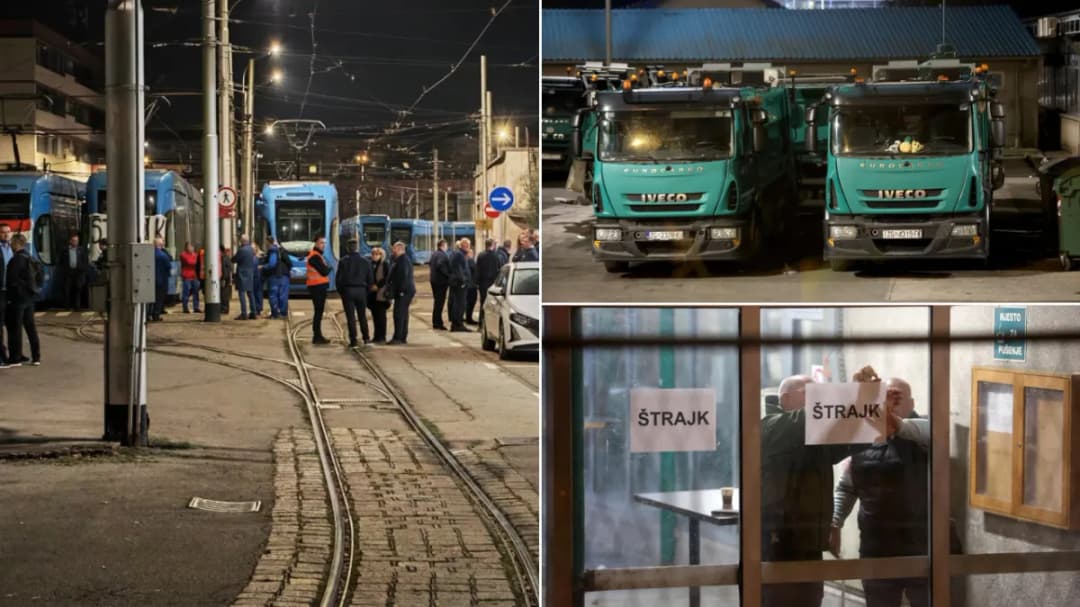 Slika uz članak: Ovako sada izgleda Zagreb: Posljednji autobus završio vožnju, tramvaji ostali na okretištu