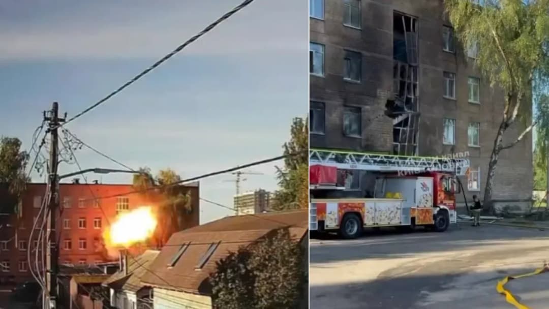 Slika uz članak: Ruski dron pogodio školu u Kijevu, objavljen trenutak napada