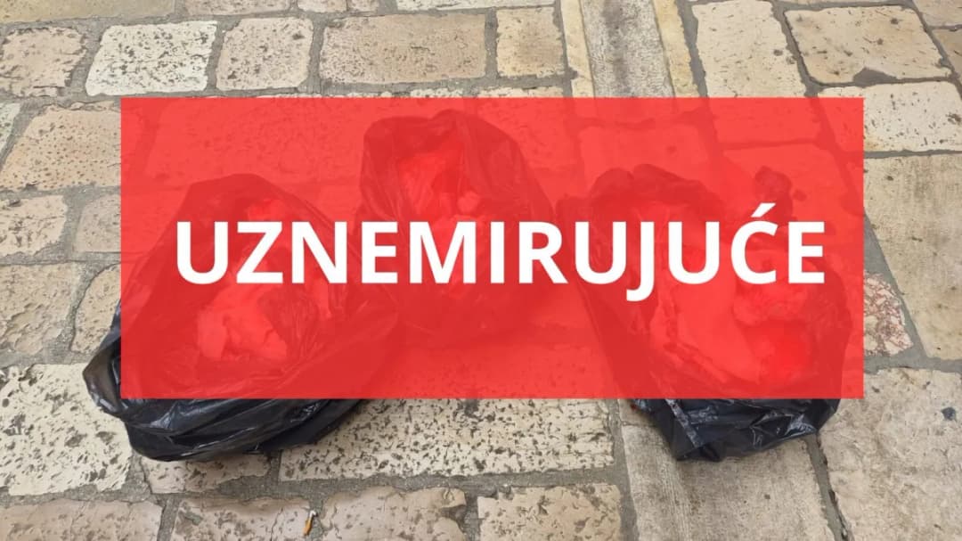 Slika uz članak: FOTO Sramotan prizor u gradu na obali. Pronađene krvave vreće: "Poluotok nije klaonica..."