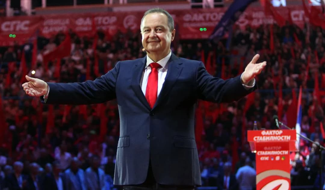 Slika uz članak: Dačić na predizbornom skupu u Areni najavio kandidaturu za predsednika Srbije