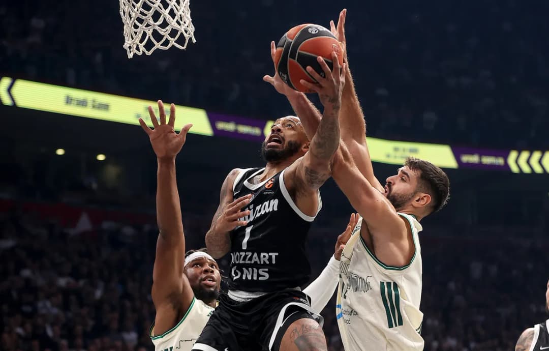 Slika uz članak: UŽIVO spektakl Partizan - Panatinaikos: Velika borba od prvog sekunda