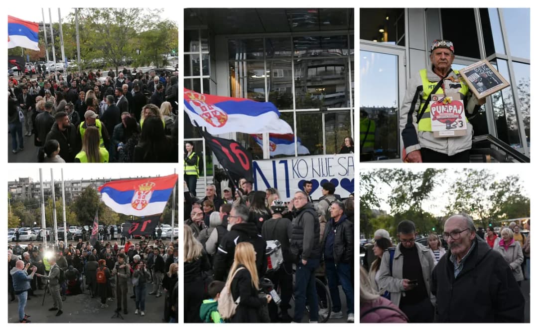 Slika uz članak: UŽIVO Ranko Pivaljanin na protestu ispred redakcije Nova.rs: "Neko se malo zaigrao, a nadam se i preigrao. Ovo je borba koja je odjeknula"