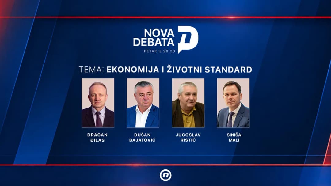 Slika uz članak: Treća predizborna debata na TV Nova 16. oktobra: Tema ekonomija i životni standard