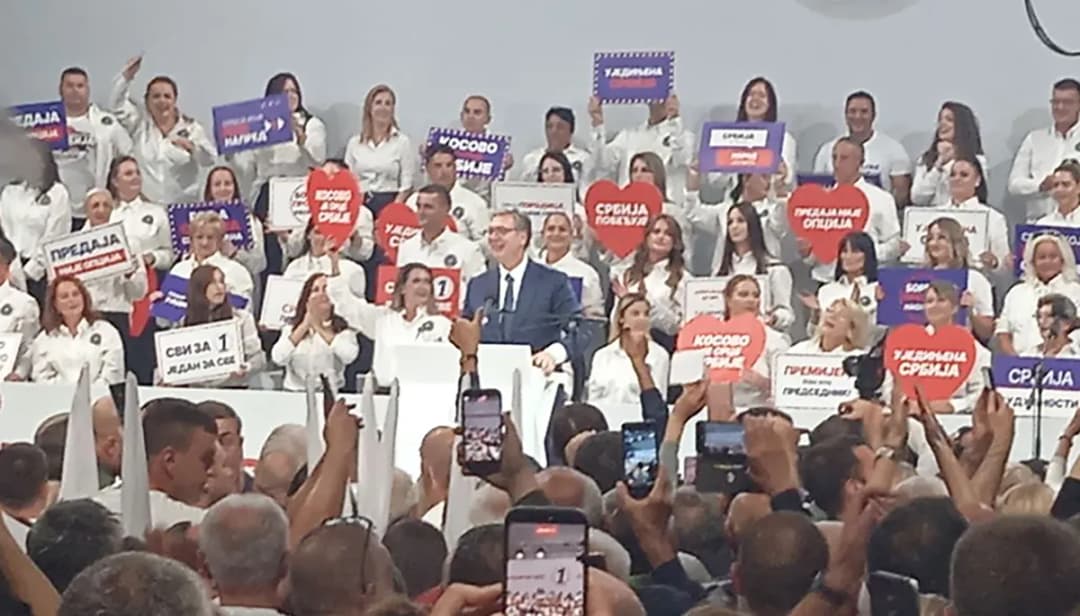 Slika uz članak: Vučić na predizbornom skupu SNS u Kragujevcu najavio promene među ministrima i gradonačelnicima - ako postane premijer