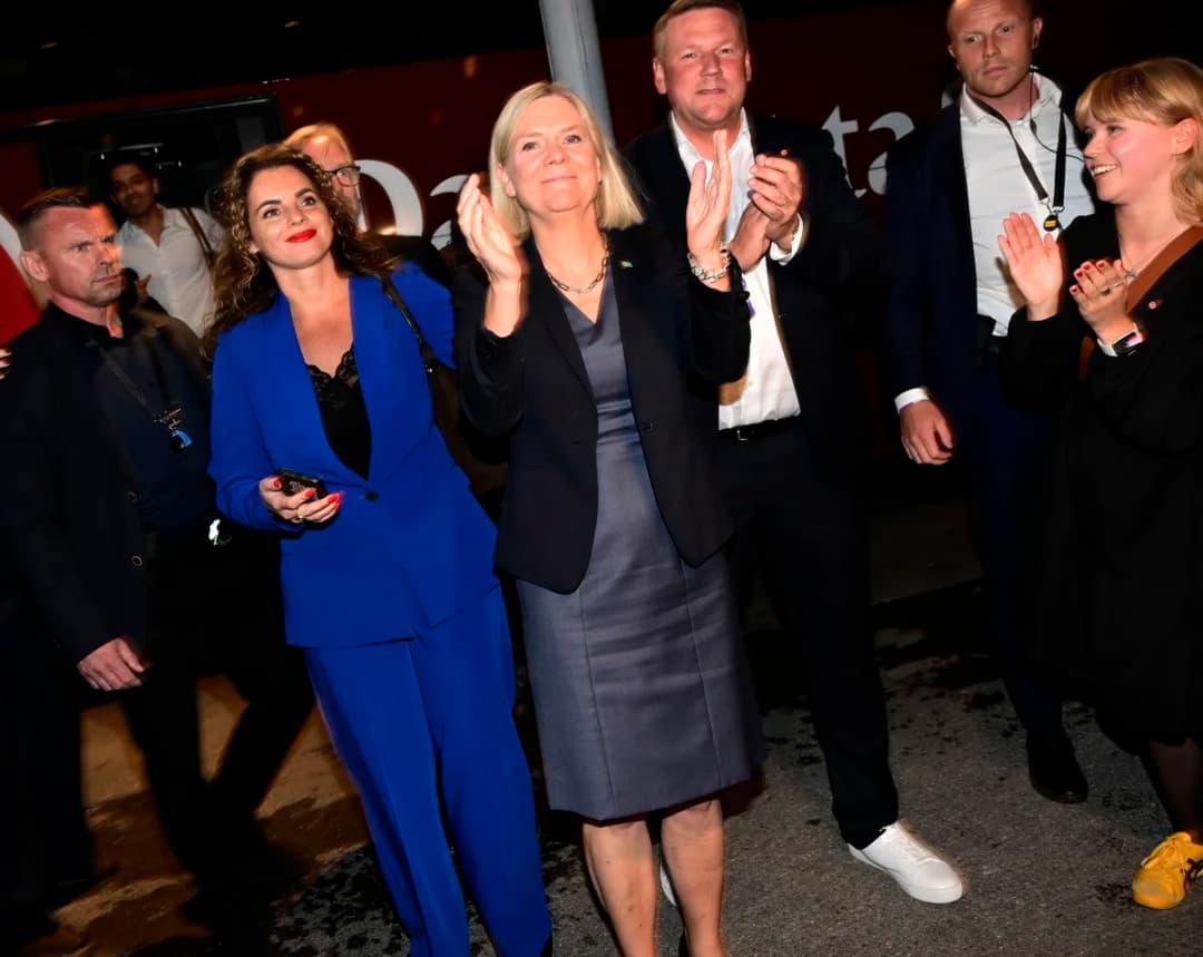 Slika uz članak: Preliminarni rezultati izbora u Švedskoj: Opozicioni blok bivše premijerke Magdalene Anderson ima jedan mandat više
