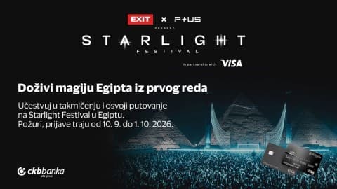 Slika uz članak: Karticom do Kaira: CKB i Visa te vode na EXIT Starlight Festival