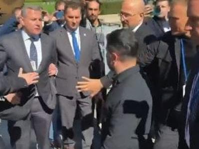Slika uz članak: Zelenski odgovoril ruskemu novinarju: "Na raketi, jeb..."