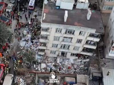 Slika uz članak: Drama v Istanbulu: v porušeni stavbi iščejo preživele #video