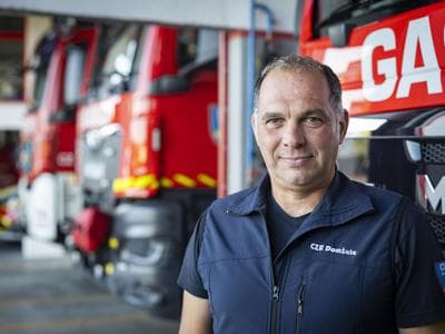 Slika uz članak: Gasilec Matjaž Merkužič: Če te ni strah, ne moreš biti hraber