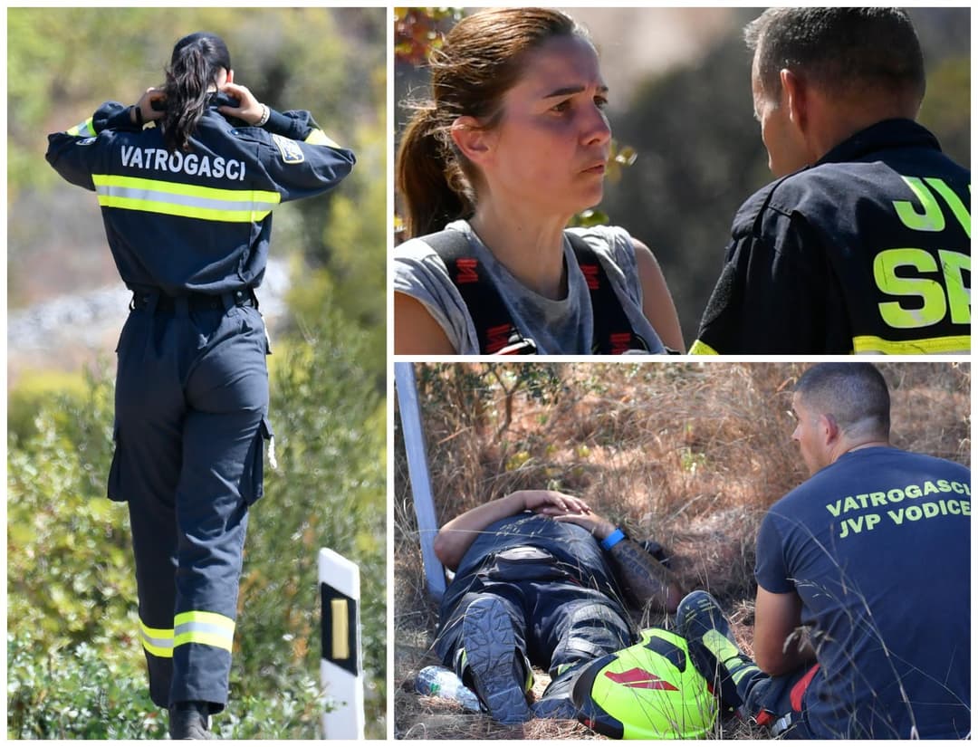 Slika uz članak: Izmučena lica vatrogasaca na Braču; bodre jedni druge, s vatrom se bore i žene i muškarci