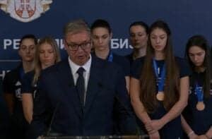 Slika uz članak: Gensek Odbojkaškog saveza kudi odbojkašice što se nisu lepo ponašale kod Vučića