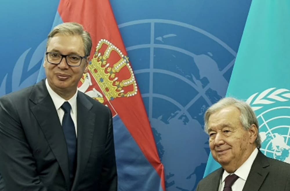 Slika uz članak: Vučić otvoreno sa Guterešom: "Razgovor o situaciji na KiM i Rezoluciji 1244" VIDEO
