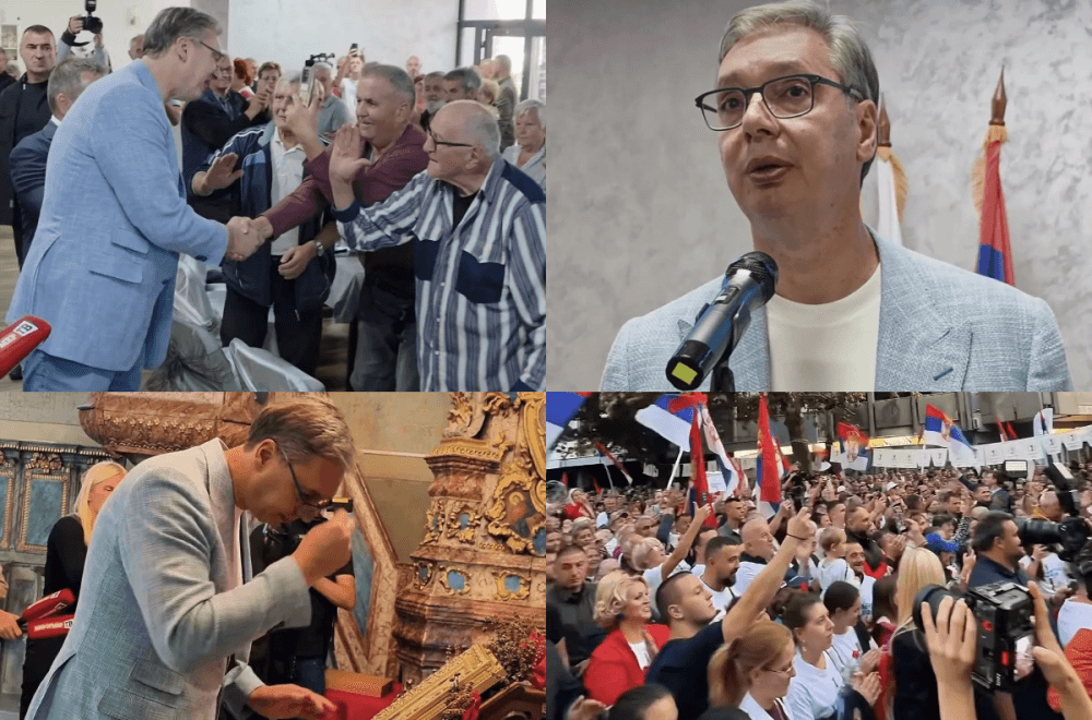Slika uz članak: Vučić posetio Srem; Najavio nove puteve, fabrike i ulaganja; Orilo se "Aco, Srbine" FOTO/VIDEO