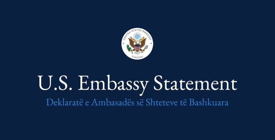 Slika uz članak: Ambasada e SHBA: Qytetarët të protestojnë në mënyrë paqësore, pa akte të dhunshme