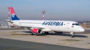 Slika uz članak: Er Srbija: Preusmeren let između Beograda i Katanije zbog aktivnosti vulkana Etna