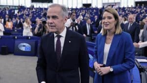 Slika uz članak: Premijer Kanade Mark Karni danas se obraća Evropskom parlamentu: Trampovi komentari podigli uloge