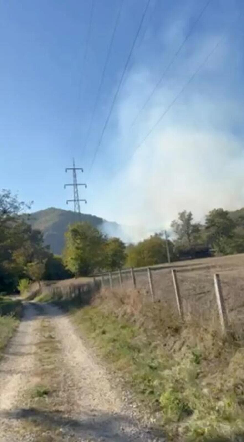 Slika uz članak: Vatra guta šumu kod Čačka: Ogroman dim nadvio se nad selom, vatrogasci se bore sa plamenom (FOTO)