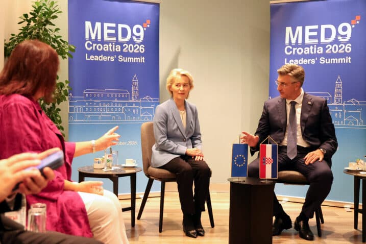 Slika uz članak: Plenković u Splitu Von der Leyen naglasio važnost izbora hrvatske predstavnice u BiH