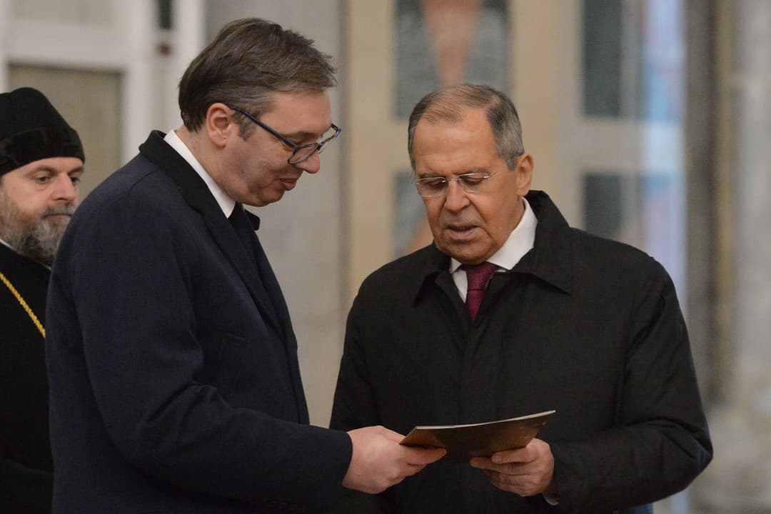 Slika uz članak: Lavrov Vučiću u Njujorku preneo pozdrave Vladimira Putina