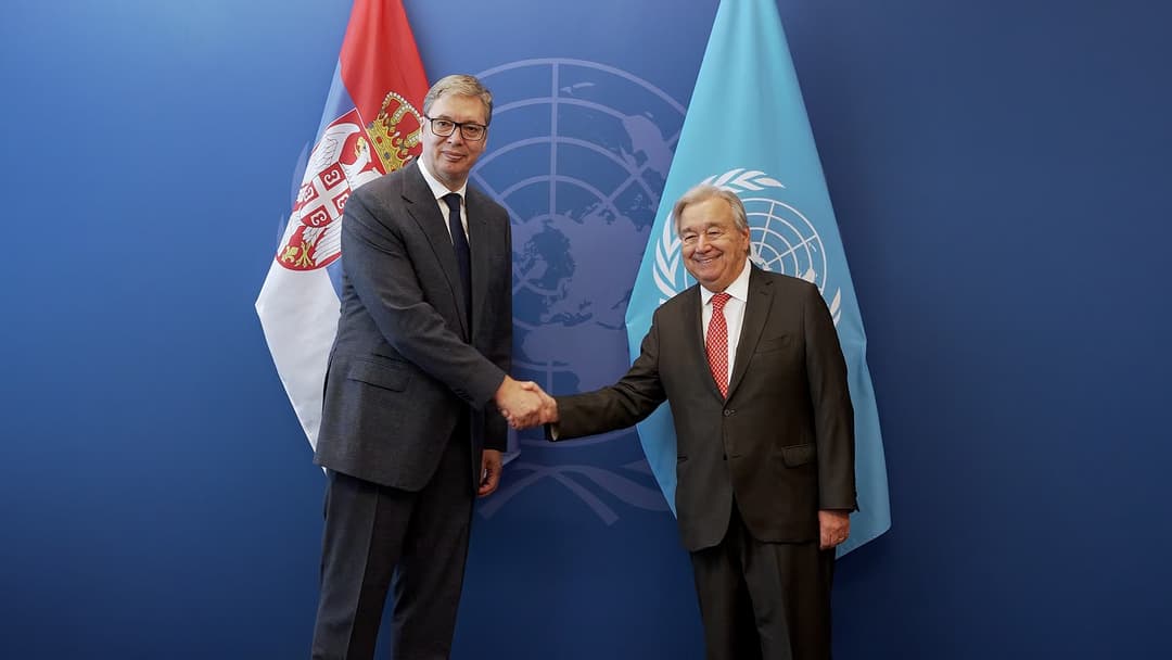 Slika uz članak: Vucic meets with UN Secretary-General Antonio Guterres