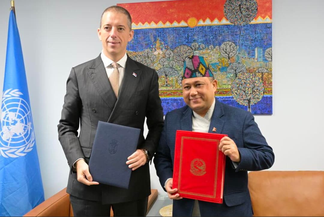 Slika uz članak: Đurić sa kolegom iz Nepala potpisao memorandum o saradnj dva ministarstva